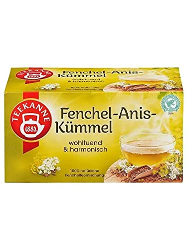 Teekanne Fenchel-Anis-Kümmeltee 60g, 20 Beutel Aromatischer Tee Natürlish Kräutertee 1 Packung von eworldpartner