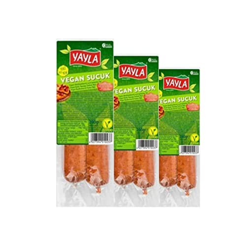 Yayla Vegane Wurst Sucuk - Leckere Würzige Wurst - Fleischlose Wurst 200 Gramm 3 Stück von eworldpartner