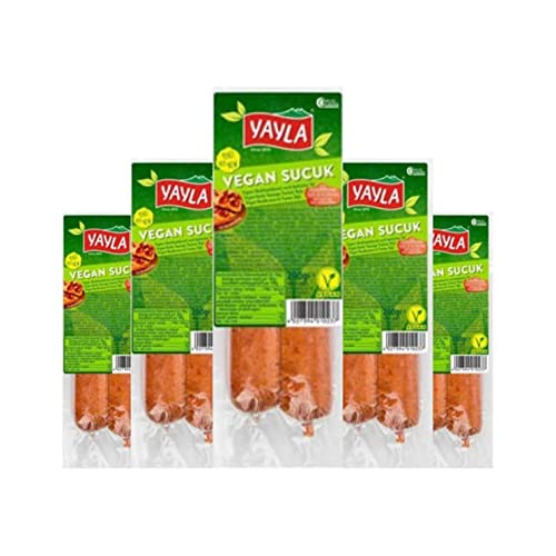Yayla Vegane Wurst Sucuk - Leckere Würzige Wurst - Fleischlose Wurst 200 Gramm 5 Stück von eworldpartner