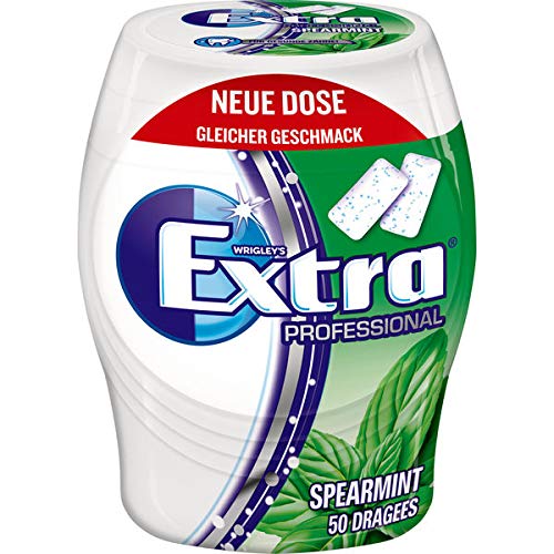 12 Dosen Wrigley's Extra Professional White Spearmint Dragees ohne Zucker a 50 Dragees Kaugummis von extra Spearmint