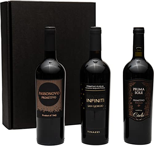 Geschenkset Primitivo | 3 hochwertige italienische Rotweine aus Apulien | trocken von fabelhafte-geschenke