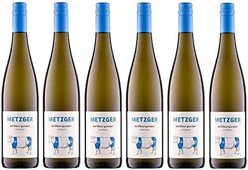6 er Vorteilspaket Weißburgunder trocken | Weingut Uli Metzger | Pfalz | 6 x 0,75 l von fabelhafte-geschenke