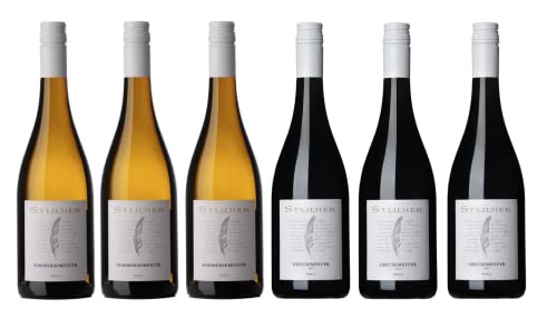 6er Probierpaket Sommersemester Weißwein/Erstsemester Rotwein | Weingut Studier | Pfalz | 6 x 0,75 l | mit Drop Stop Weinausgießer fabelhafte-geschenke von FABELHAFTE GESCHENKE