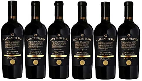 6er Vorteilspaket | Capo Zafferano Primitivo di Manduria DOC 2021 | Rotwein aus Apulien | trocken | 6 x 0,75 L 6er Vorteilspaket | Capo Zafferano Primitivo di Manduria DOC 2021 | Rotwein aus Apulien | trocken | 6 x 0,75 L von fabelhafte-geschenke
