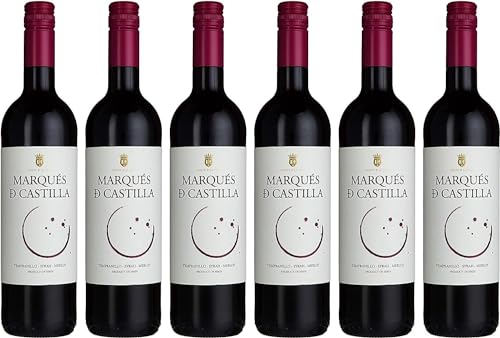 6er Vorteilspaket Marques de Castilla Tinto La Mancha DO 2022 | Rotwein aus Spanien | trocken | 6 x 0,75l von fabelhafte-geschenke