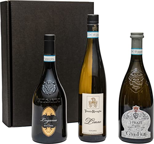 Geschenkset Lugana | 3 hochwertige Lugana in Geschenkverpackung | 3 x 0,75l | Weißwein aus Venetien | trocken von fabelhafte-geschenke