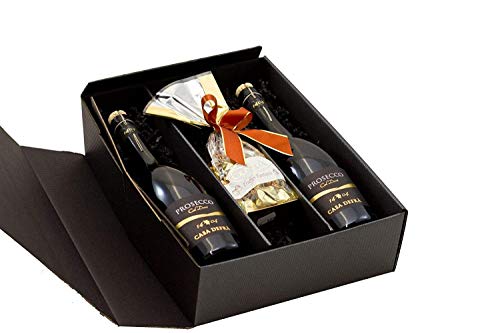 Geschenkset Prosecco mit Schokoladentrüffeln in schöner Präsentverpackung von FABELHAFTE GESCHENKE