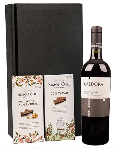 Geschenkset Rotwein Primitivo mit edler Schokolade von Simón Col von FABELHAFTE GESCHENKE