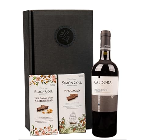Geschenkset italienischer Rotwein Montepulciano d'Abruzzo mit edler Schokolade von Simón Coll Geschenkset italienischer Rotwein Montepulciano d'Abruzzo mit edler Schokolade von Simón Coll von FABELHAFTE GESCHENKE
