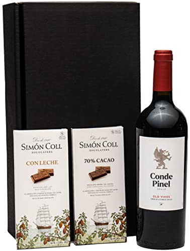Geschenkset Rotwein aus Spanien mit Schokolade von Simón Col von FABELHAFTE GESCHENKE