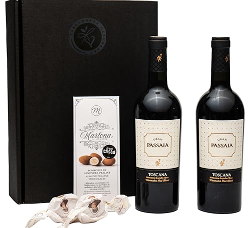 Geschenkset Rotwein aus der Toskana mit Mandelpraliné von FABELHAFTE GESCHENKE