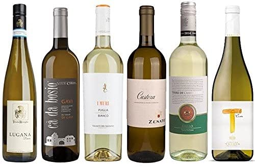 6er Probierpaket Weißwein Italien | Weinprobe Set | 6 x 0,75L | trocken von fabelhafte-geschenke