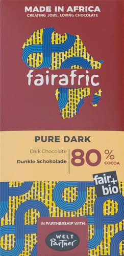 80% Bio-Zartbitterschokolade 18 x 80 gr von fairafric