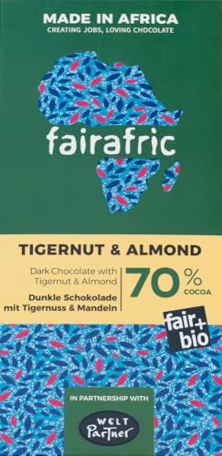 fairafric 70% Bio-Zartbitterschokolade Tigernuss & Mandel (6 x 80 gr) von fairafric