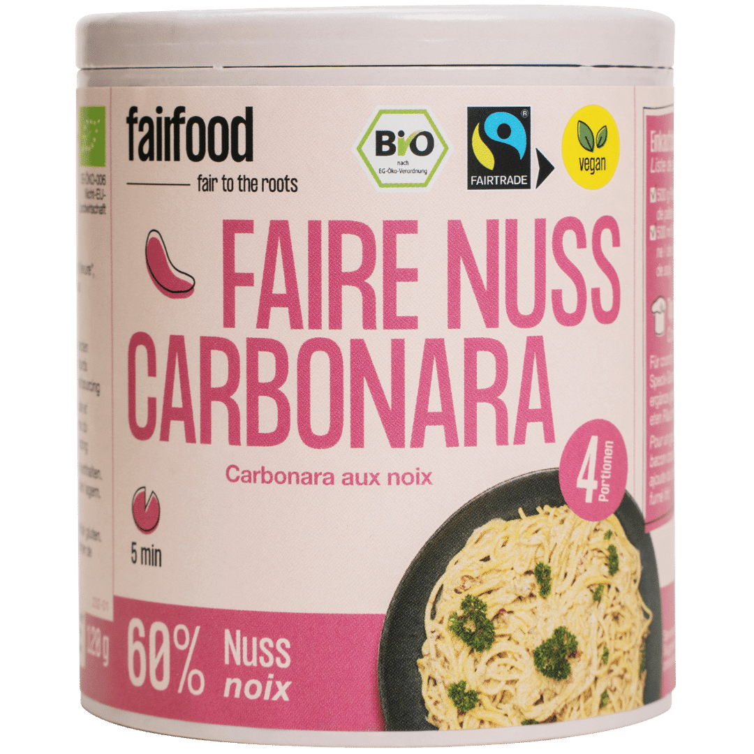 Faire Nuss Carbonara Papierdose, 120g Faire Nuss Carbonara Papierdose, 120g von fairfood