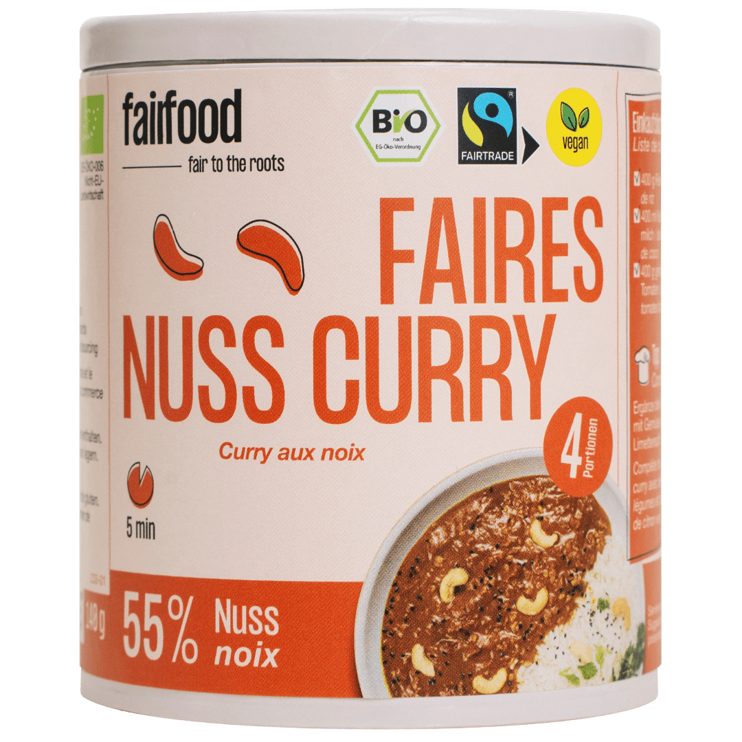Faires Nuss Curry Papierdose, 140g von fairfood
