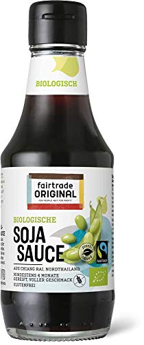 200 ml Bio Soja Soße von Fairtrade Original | Sojasauce | Glutenfreie Soyasoße | 4 Monate gereift | ohne Geschmacksverstärker | Fair Trade Soja Sauce für asiatisch Kochen oder Sushi von fairtrade ORIGINAL
