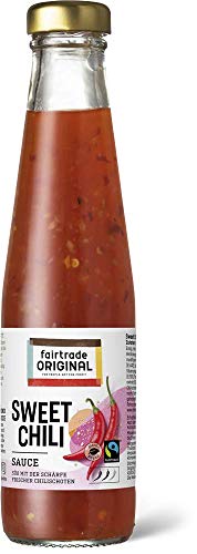 250 ml Sweet Chili Soße von Fairtrade Original | süße Chili Sauce | Thai Marinade | Woksauce | Soße mit Chilischoten| Gewürzsauce für asiatische Speisen | für Rindfleisch, Hähnchen, Fisch, Gemüse von fairtrade ORIGINAL