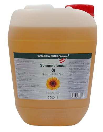 farmBOX High Oleic Sonnenblumenöl 5000ml 5L kaltgepresst Qualität aus Österreich farmBOX High Oleic Sonnenblumenöl 5000ml 5L kaltgepresst Qualität aus Österreich von farmBOX by KNOLLfarming
