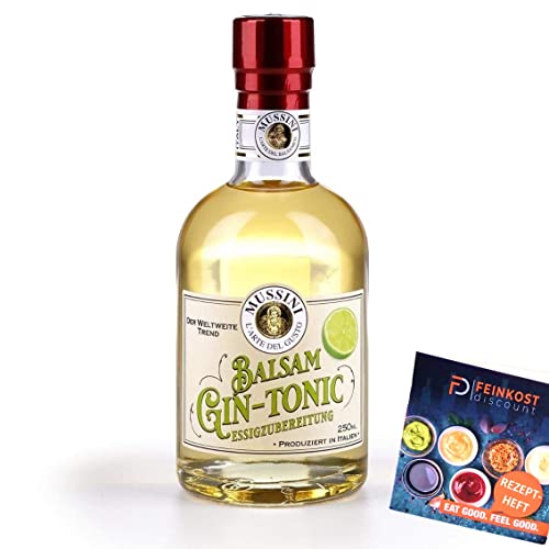 Balsam GIN Tonic – 250ml Essig 4% Säure | mit Rezeptheft | WürzWerk Mussini | Balsam Essig mit GIN-aroma - Essigzubereitung Balsam GIN Tonic – 250ml Essig 4% Säure | mit Rezeptheft | WürzWerk Mussini | Balsam Essig mit GIN-aroma - Essigzubereitung von fd feinkost discount