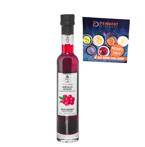 I Fruttati Cranberry - MUSSINI Piazza Grande - ESSIGZUBEREITUNG 4% Säure - 250 ml - | mit Rezeptheft | WürzWerk … von fd feinkost discount