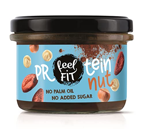 Feel fit Protein nut Kakao-Haselnuss-Aufstrich, ohne Zuckerzusatz, ohne Palmöl, Proteincreme 17%, 200g von feel fit