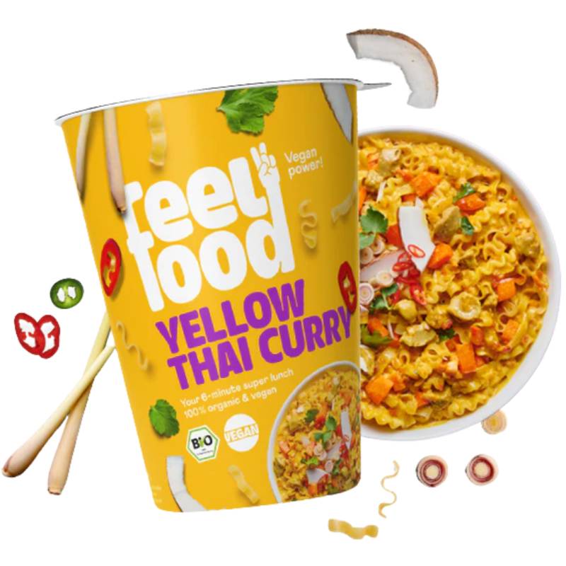 Bio Yellow Thai Curry Instant Lunch, 85g von feelfood®