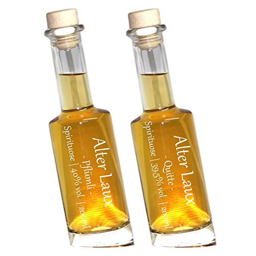 Laux Alter Plümli & Quitte -2 x 200ml- 40% - Obstspirituose m. Plümli bzw. Quitte von feinkostdiscount24