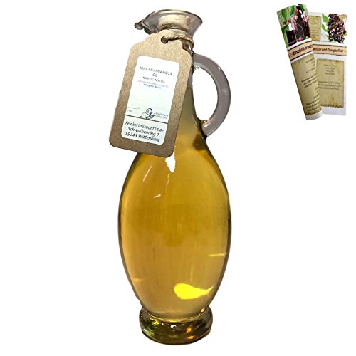 Macadamianuss ÖL | 500 ml Ölflasche - Nussöl aus Afrika | mit Rezeptbroschüre von feinkostdiscount24
