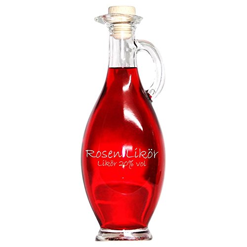 Rosen Likör - 500 ml - 20% vol. fruchtig - in der Edlen Egizia Flasche von feinkostdiscount24