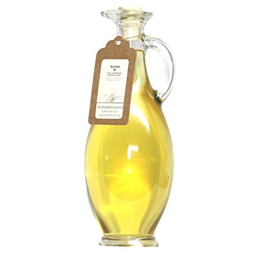 Rucola ÖL | Vegan | 500 ml Ölflasche - Veredeltes Traubenkern Öl von feinkostdiscount24