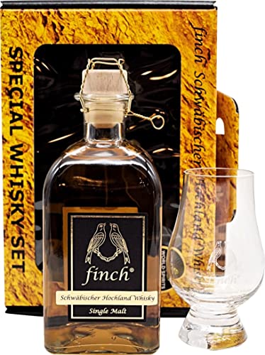 Finch Whiskydestillerie - finch Distillers Choice Single Malt Sherry - einzeln in Geschenkpackung mit Glas als Onpack - Schwäbischer Hochland Single Malt Whisky (1 x 0.5 L) von finch Whiskydestillerie