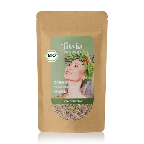 fitvia Bio Kräutertee "Organic Rosemary Lemon": loser Tee, biologischer Rosmarin-Zitronen Tee - echte Fruchtstücke, ohne Zuckerzusatz, 100g fitvia Bio Kräutertee "Organic Rosemary Lemon": loser Tee, biologischer Rosmarin-Zitronen Tee - echte Fruchtstücke, ohne Zuckerzusatz, 100g von fitvia