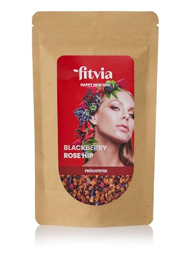 fitvia Früchtetee "Blackberry Rose Hip": loser Tee, Früchtetee Hagebutte-Brombeer - echte Fruchtstücke, ohne Zuckerzusatz, 100g fitvia Früchtetee "Blackberry Rose Hip": loser Tee, Früchtetee Hagebutte-Brombeer - echte Fruchtstücke, ohne Zuckerzusatz, 100g von fitvia
