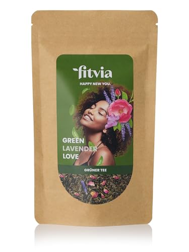 fitvia Grüner Tee "Green Lavender Love": loser Tee, Lavendel, Rosenblüten - echte Blüten, ohne Zuckerzusatz, 100g fitvia Grüner Tee "Green Lavender Love": loser Tee, Lavendel, Rosenblüten - echte Blüten, ohne Zuckerzusatz, 100g von fitvia