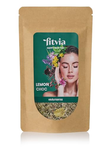 fitvia Kräutertee "Lemon Choc": loser Tee, Lemone-Melisse-Kakao - echte Samen, ohne Zuckerzusatz, 100g von fitvia