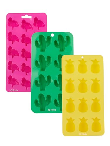 fitvia Tropical Ice-Forms 3er-Set mit Platz für 35 Eiswürfel Bunt-Mix fitvia Tropical Ice-Forms 3er-Set mit Platz für 35 Eiswürfel Bunt-Mix von fitvia