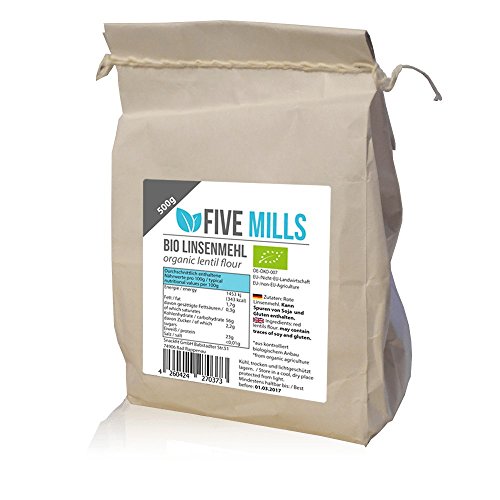 BIO Rote Linsen Mehl 1x500g - ideal als Beimehl für Gebäck oder Pfannkuchen - geeignet für eine SLOWER CARB oder Keto Diät - 23% Eiweiß unterstützen beim Muskelaufbau und Muskelerhalt BIO Rote Linsen Mehl 1x500g - ideal als Beimehl für Gebäck oder Pfannkuchen - geeignet für eine SLOWER CARB oder Keto Diät - 23% Eiweiß unterstützen beim Muskelaufbau und Muskelerhalt von five mills