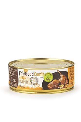 Foie Good, 2 Beine Entenconfit, Geeignet als Vorspeise, Keine Zwangsfütterung, 800 g von foiegood