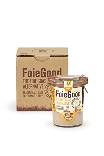 FoieGood - Entenaufstrich mit Steinpilzen - Entenleberpastete - Geeignet als Vorspeise - Geschmeidig und Cremig - Ohne Zwangsernährung - 120 g Glasbehälter von foiegood