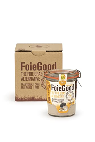 FoieGood - Entenaufstrich mit Trüffel - Entenleberpastete - Geeignet als Vorspeise - Geschmeidig und Cremig - Ohne Zwangsernährung - 120 g Glasbehälter von foiegood