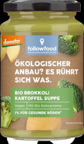followfood Bio Brokkoli Kartoffel Suppe mit Bio Kokoscreme (2 x 380 ml) von followfood