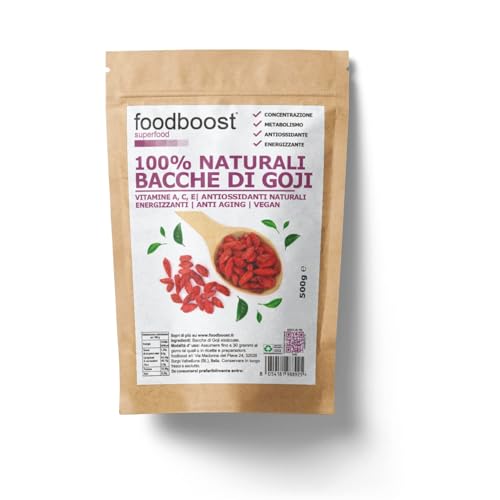 Foodboost Goji-Beeren 500g - 100% natürlich aus ausgewähltem Anbau - ohne Konservierungsstoffe und Zusatzstoffe - natürlich reich an Antioxidantien Vitamin A, Vitamin E, Omega 3, Calcium, Eisen, Zink Foodboost Goji-Beeren 500g - 100% natürlich aus ausgewähltem Anbau - ohne Konservierungsstoffe und Zusatzstoffe - natürlich reich an Antioxidantien Vitamin A, Vitamin E, Omega 3, Calcium, Eisen, Zink von foodboost