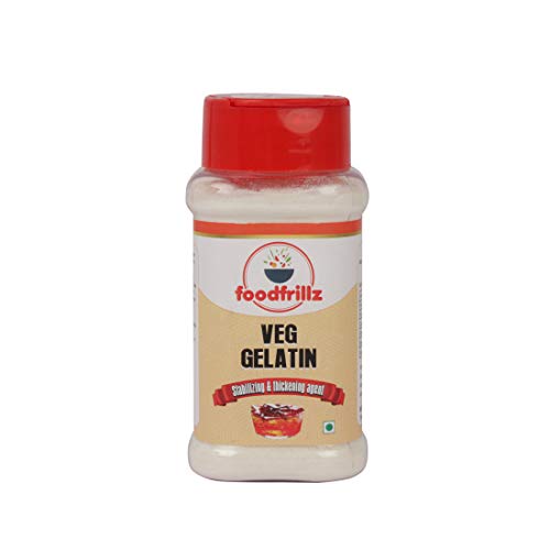 foodfrillz Veg Gelatin (Carrageenan) 90 g 100% Veg (Plant Based) von foodfrillz