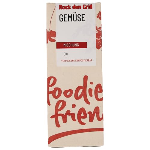 foodie & friends BIO ROCK DEN GRILL Gemüse, Gewürzmischung zum Grillen von Gemüse, in einer umweltfreundlichen kompostierbaren Tüte, in Deutschland von Hand abgefüllt foodie & friends BIO ROCK DEN GRILL Gemüse, Gewürzmischung zum Grillen von Gemüse, in einer umweltfreundlichen kompostierbaren Tüte, in Deutschland von Hand abgefüllt von foodie & friends