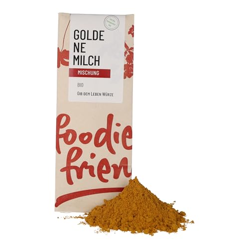 foodie & friends BIO Goldene Milch in der kompostierbaren Tüte, 50g, mit 56% Kurkuma von foodie & friends