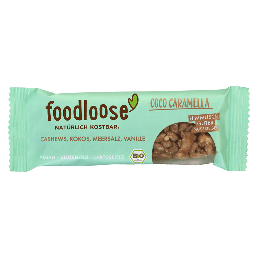 Bio Nussriegel Coco Caramella Bio Nussriegel Coco Caramella von foodloose