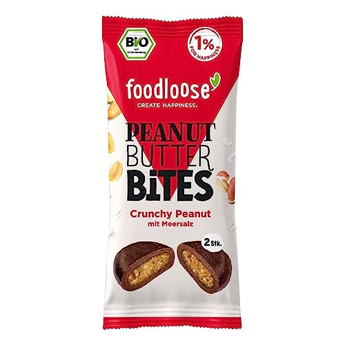 Foodloose Peanut Butter Bites, Crunchy Peanut, 40g (2) von foodloose