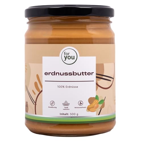 for you Erdnussbutter creamy 500g aus 100% naturbelassenen Erdnüssen - Natürliche Proteinquelle & ballaststoffreich - Ohne Palmöl, Zucker oder sonstige Zusatzstoffe for you Erdnussbutter creamy 500g aus 100% naturbelassenen Erdnüssen - Natürliche Proteinquelle & ballaststoffreich - Ohne Palmöl, Zucker oder sonstige Zusatzstoffe von for you
