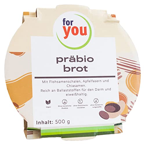 präbio brot | Saftiges, verzehrfertiges Hafer-Vollkornbrot mit Präbiotischen-Ballaststoffen für den Darm I ballaststoffreiches Fitnessbrot I vegan, ohne künstliche Zusätze, schonende Herstellung von for you